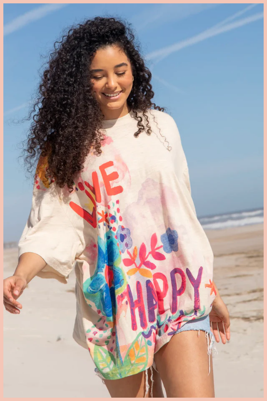 Live Happy Easy Tee | Natural Life