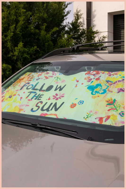 Life Is A Canvas Car Sunshade | Natural Life