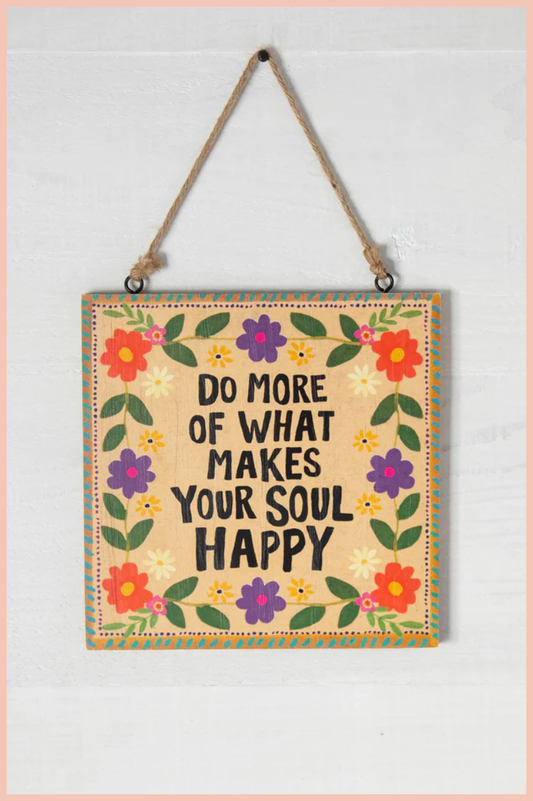 Porch Sign | Do More Happy | Natural Life