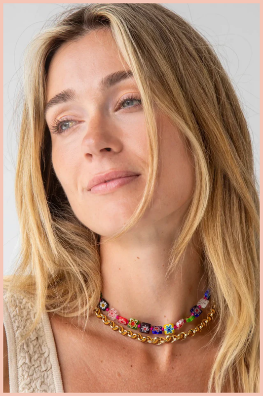 Millefiori Layered Choker | Natural Life