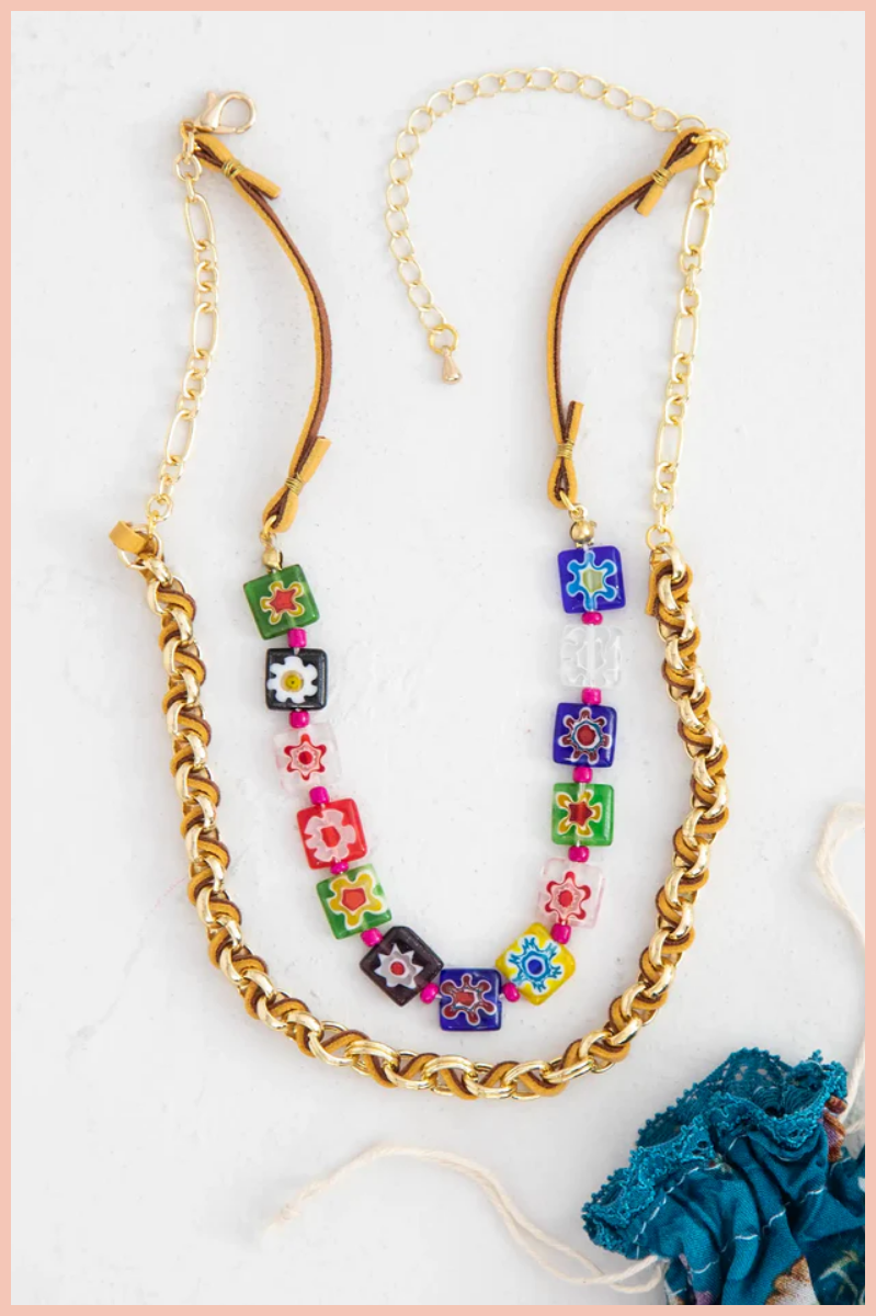 Millefiori Layered Choker | Natural Life