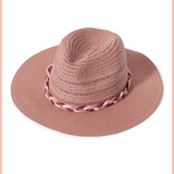 Straw Tricolor Braided Band Hat