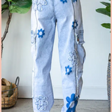 Daisy Cargo Denim Pants