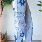 Daisy Cargo Denim Pants