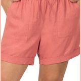 Drawstring Linen Shorts