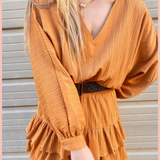 Tiered Long Sleeve Dress
