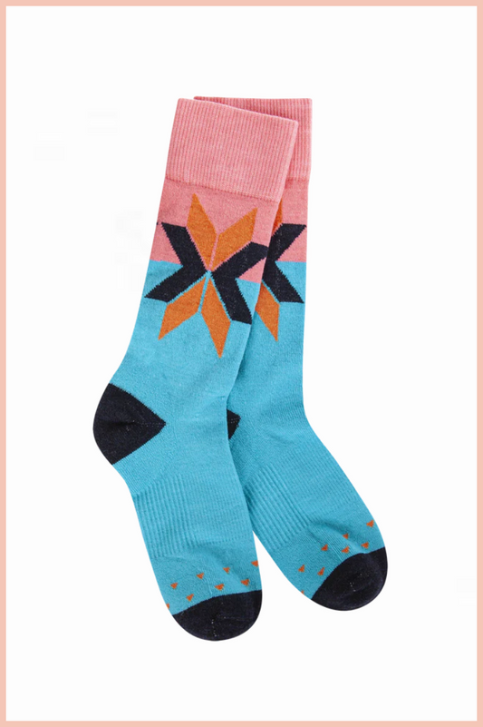 WORLD SOFTEST SOCKS | TURQUOISE FAIR ISLE