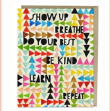 Show Up, Breath Encouragement Card