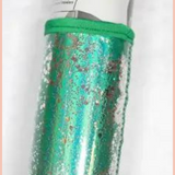 Green Glitter Slim Can Cooler