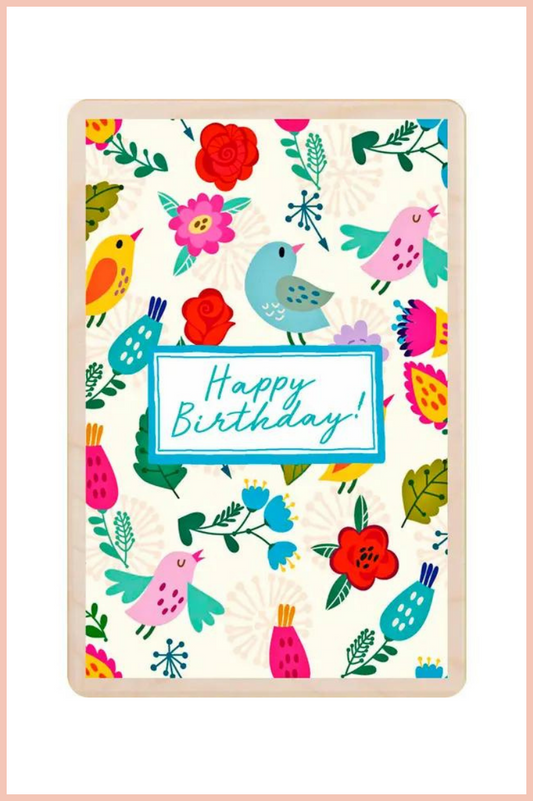 'HAPPY BIRTHDAY' SUSTAINABLE WOOD CARD | BIRTHDAY CARD