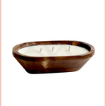 3 Wick Rustic Dough Bowl Candle