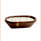 3 Wick Rustic Dough Bowl Candle