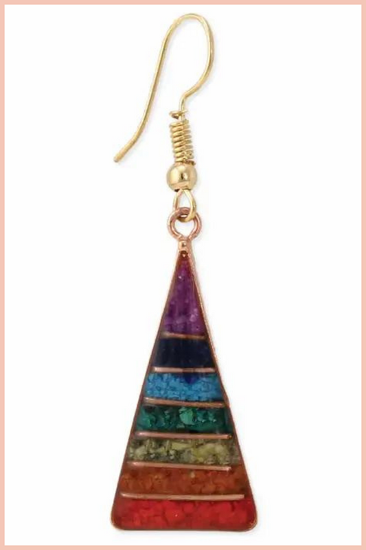 Align Your Chakras Pyramid Earrings