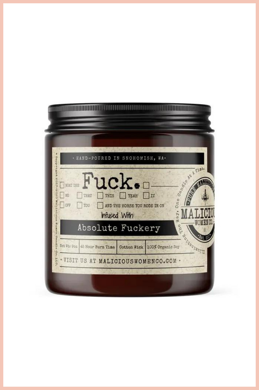 All The F*cks Candle | Oakmoss + Amber