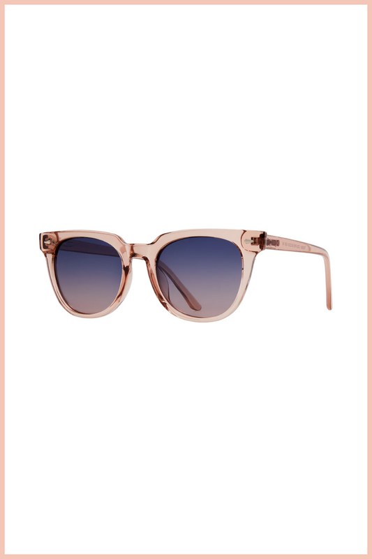 Auden Sunnies | Crystal Rose w/ Smoke to Rose Gold Polarized Lens