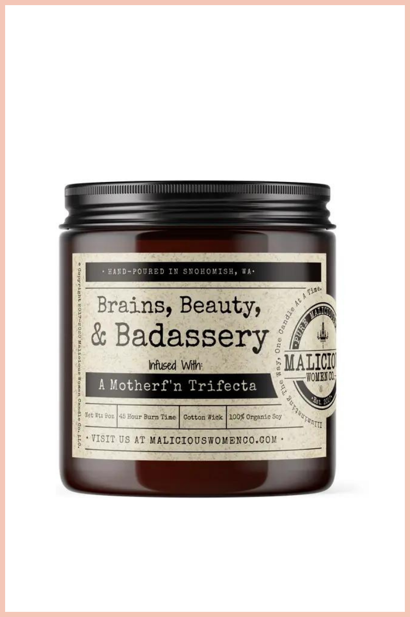 BRAINS, BEAUTY & BADASSERY CANDLE | CABERNET ALL DAY
