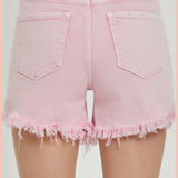 Risen High-Rise Side Step Hem Shorts | Final Sale