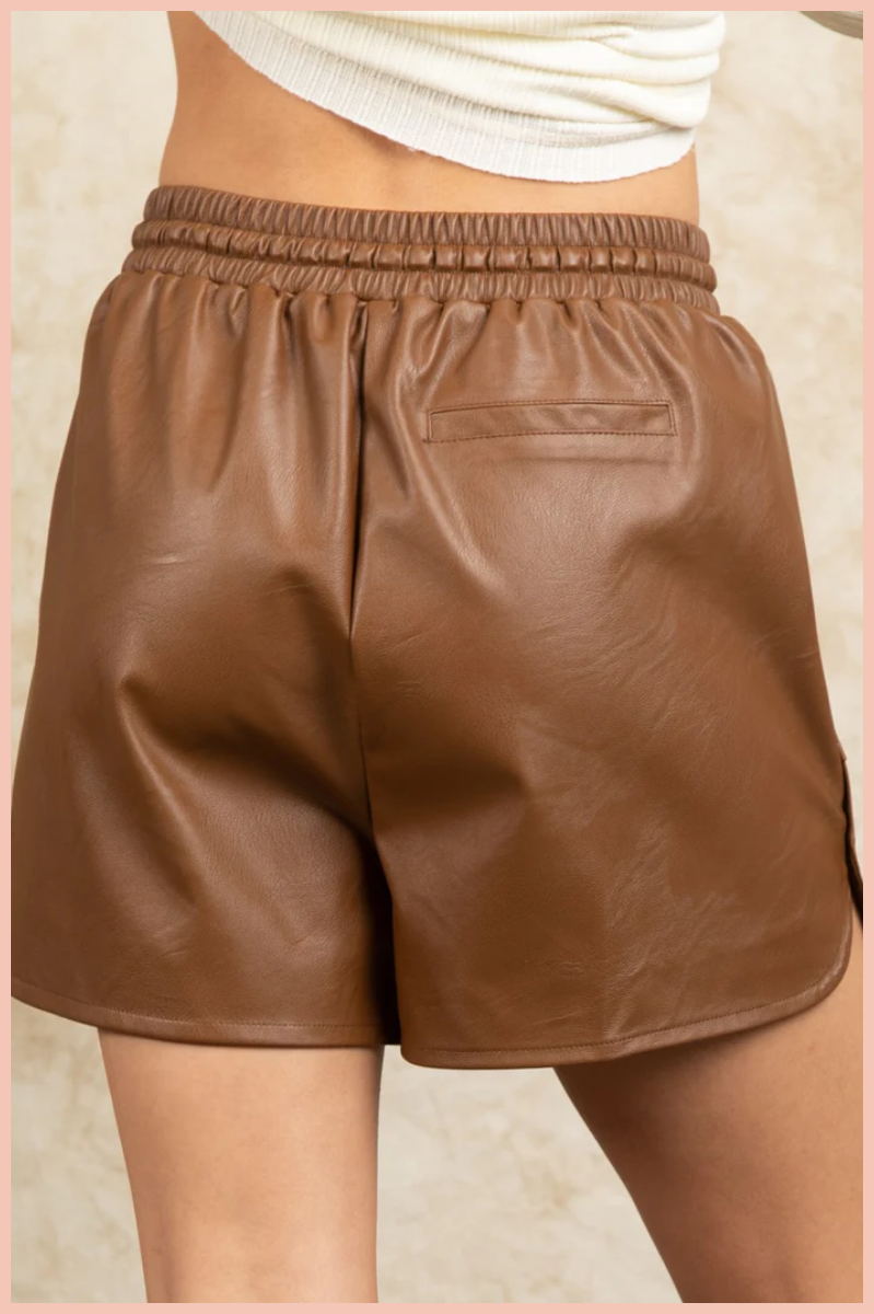 Faux Leather Shorts