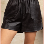 Faux Leather Shorts