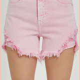 Risen High-Rise Side Step Hem Shorts | Final Sale