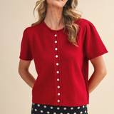 Short Sleeve Sweater Cardigan
