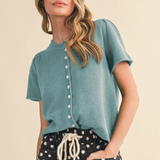 Short Sleeve Sweater Cardigan