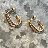 Double Hoop Gold Earring