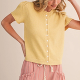 Short Sleeve Sweater Cardigan