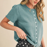 Short Sleeve Sweater Cardigan