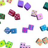 Colorful Dice Set of 2 | Peace Love Mahjong