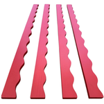 Peace Love Mahjong | Wavy Mahjong Rack Pusher Set | Red