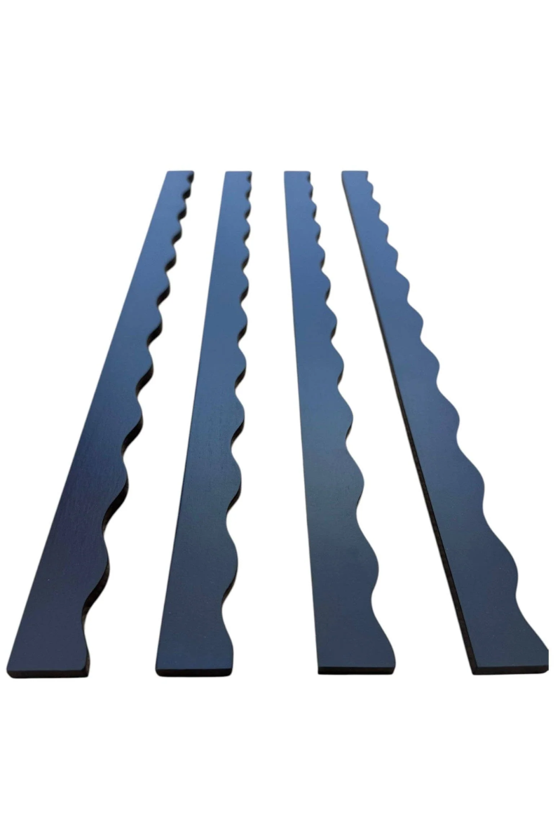 Peace Love Mahjong | Wavy Mahjong Rack Pusher Set | Navy