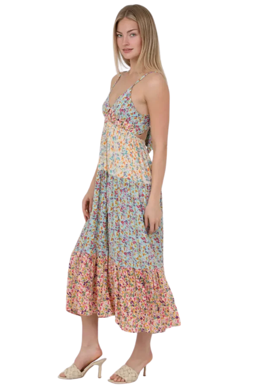 Peekaboo Tiered Maxi Dress