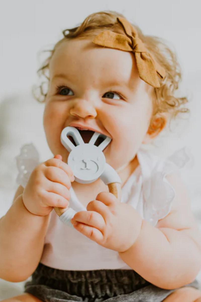 Bunny Silicone + Wood Teether