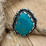 Vintage Heirloom Turquoise Adjustable Ring