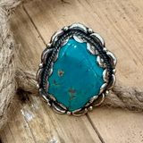 Vintage Heirloom Turquoise Adjustable Ring