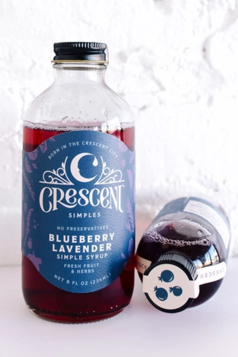 Blueberry Lavender Syrup | Crescent Simples | 16 oz