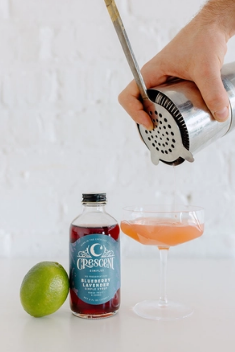 Blueberry Lavender Syrup | Crescent Simples | 16 oz
