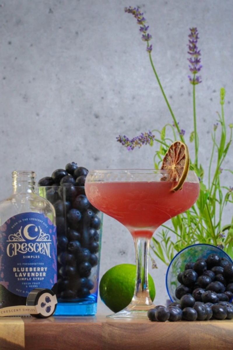Blueberry Lavender Syrup | Crescent Simples | 16 oz