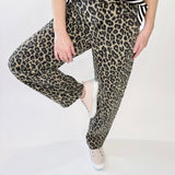 RISEN Slouchy Leopard Ankle Barrel Pants