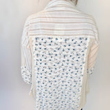 Floral + Stripe Oversized Shacket Jacket