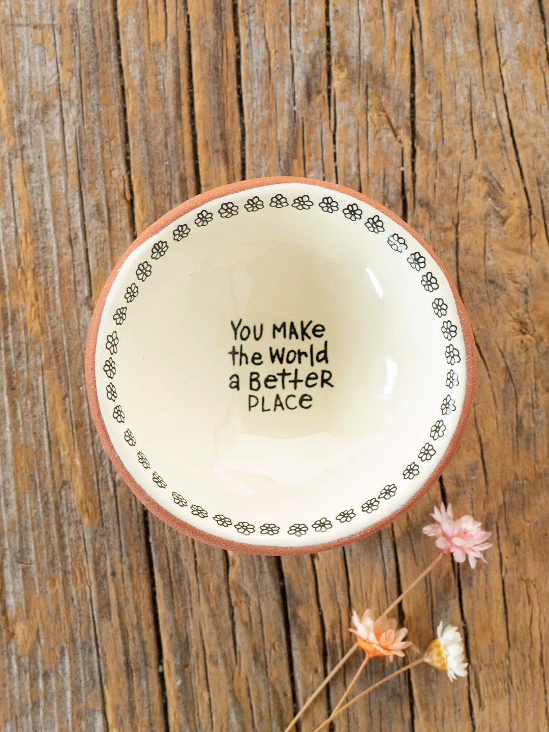 Tiny Trinket Dish - Make The World A Better Place | Natural Life