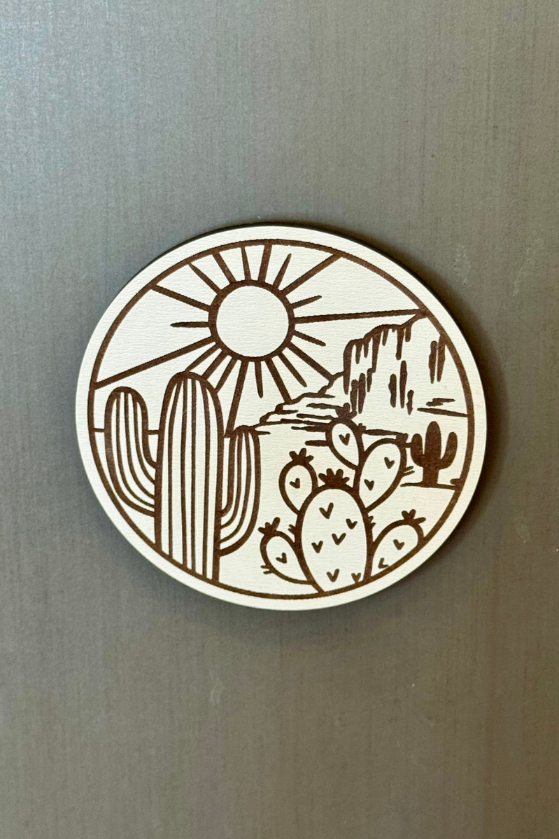 Arizona Desert Circle Magnet
