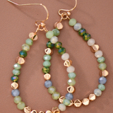 Crystal Beaded Teardrop Earrings