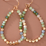 Crystal Beaded Teardrop Earrings