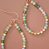 Crystal Beaded Teardrop Earrings