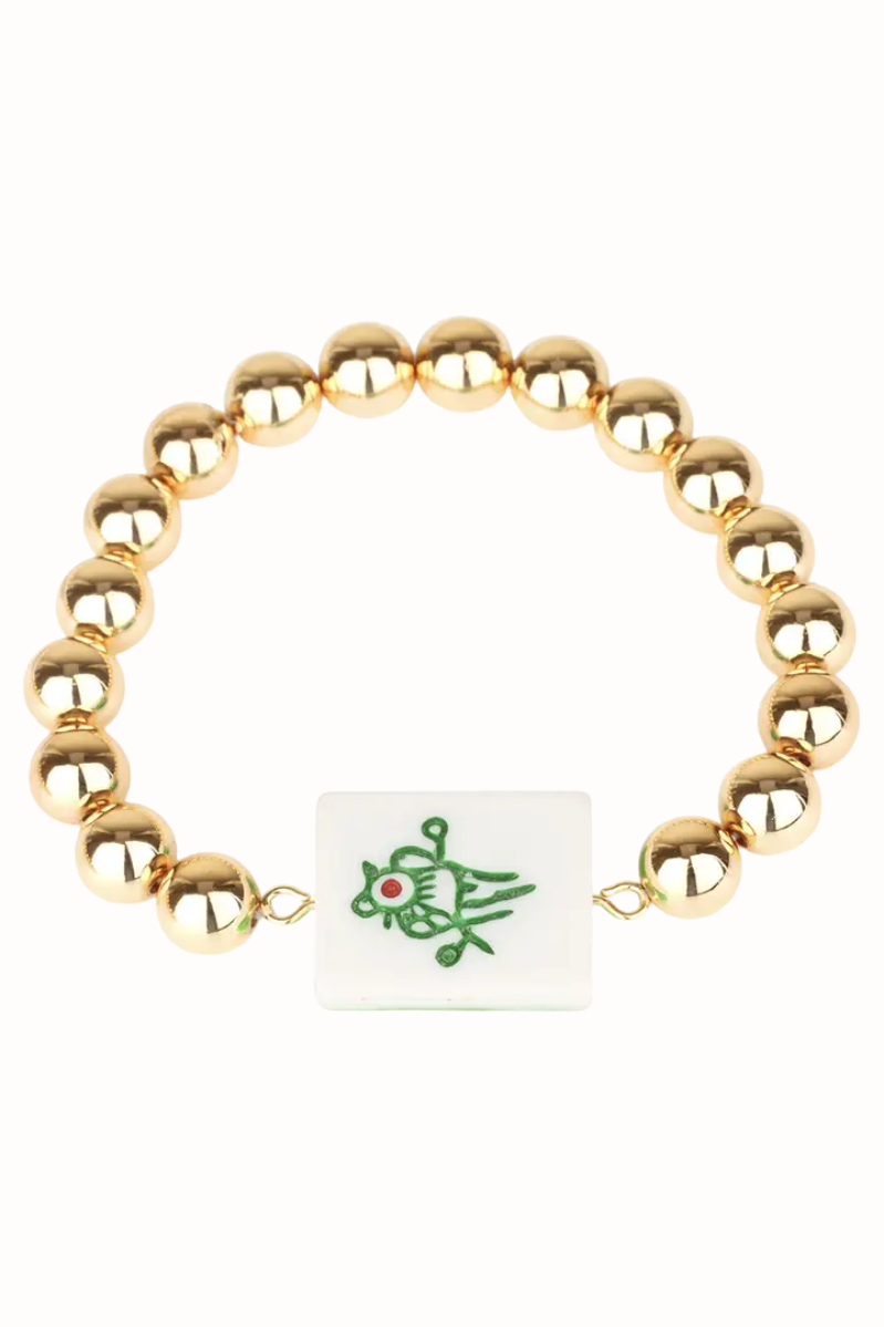 Mahjong Stretch Beaded Bracelet | Bird Bam