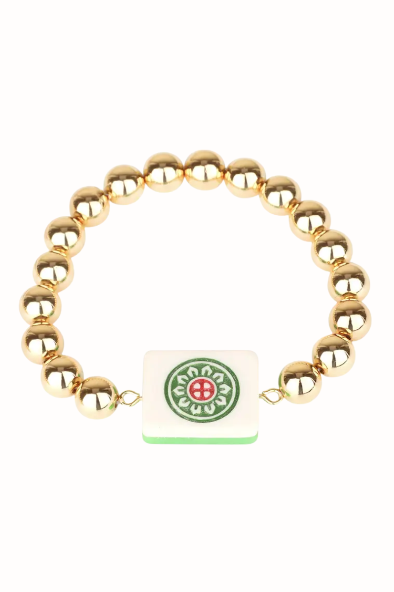 Mahjong Stretch Beaded Bracelet | Flower