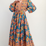 Challis Tie Waisted Maxi Dress
