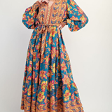 Challis Tie Waisted Maxi Dress